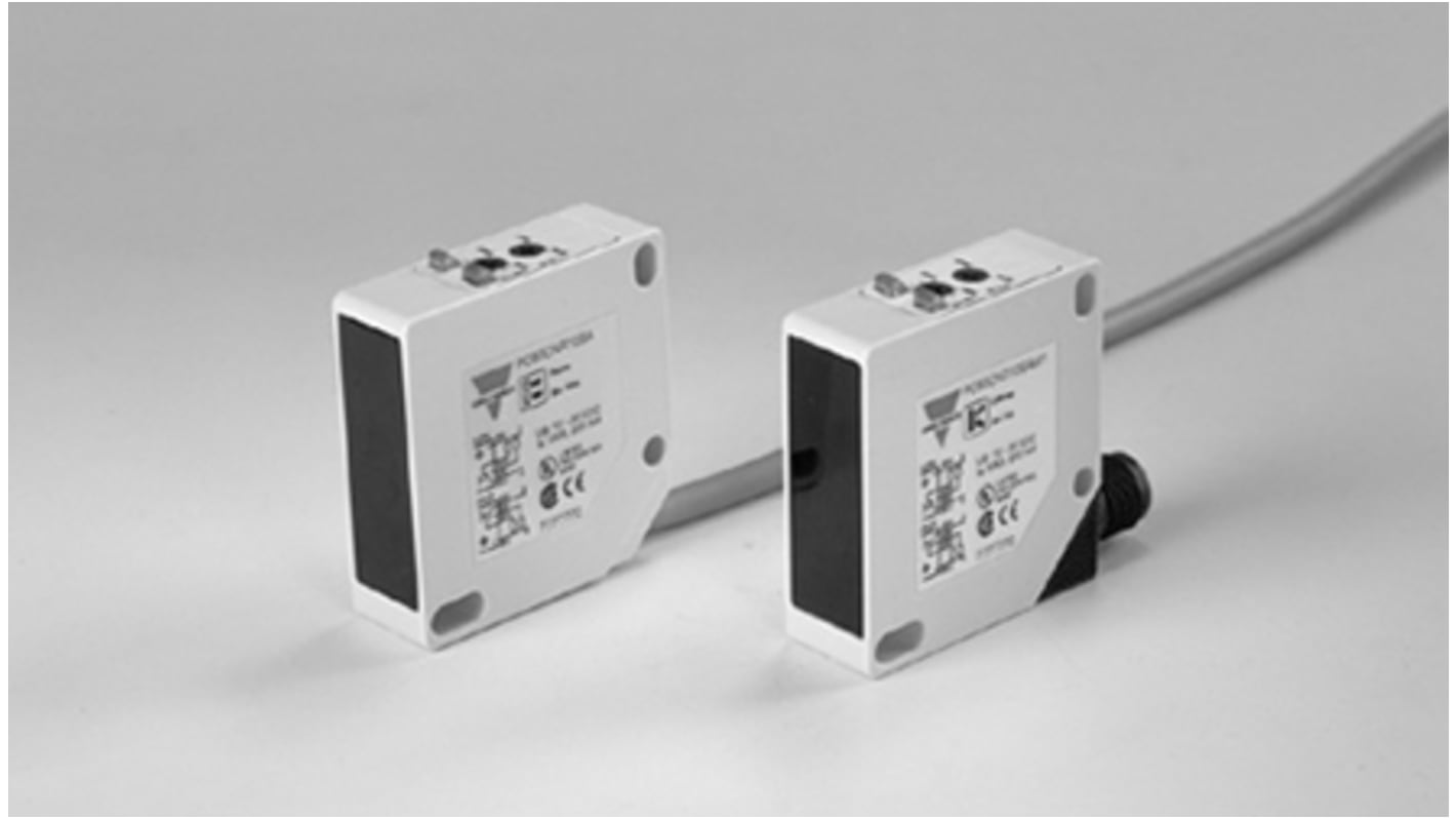 Carlo Gavazzi PC50CNR10BA, sensore fotoelettrico rettangolare a retroriflessione, rilevamento fino a 10 m, IP67.