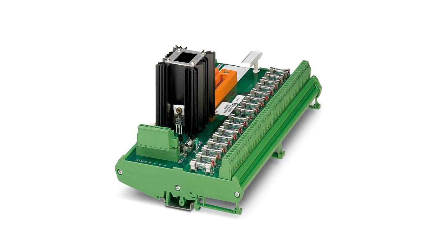 Modulo Varioface Phoenix Contact 2319841, ingresso analogico 16 canali, alimentazione ridondante, dimensioni 250 x 96 x 126 mm.