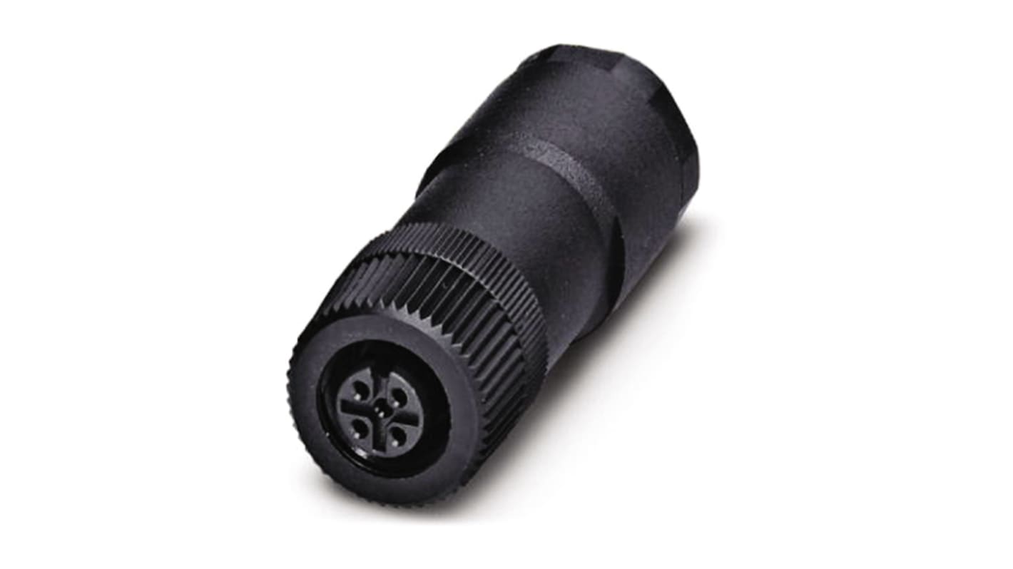 Connettore circolare femmina M12 Phoenix Contact 1694596, 5 poli, codifica A, collegamento a vite, pressacavo Pg11-DUO, diametro cavo 2,1 mm ... 5,2 mm. Ideale per connessioni universali.