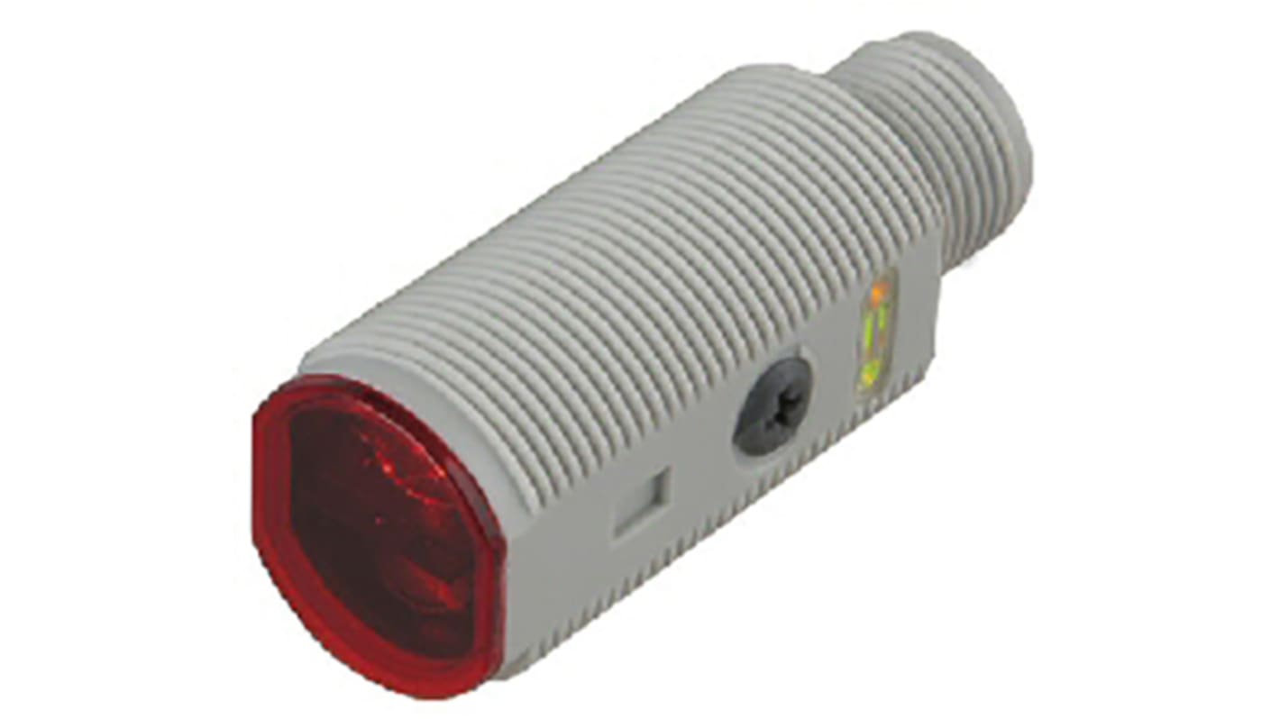 Sensore fotoelettrico cilindrico Carlo Gavazzi PA18CAD10NAM1SA, rilevamento fino a 1 m, uscita NPN, IP66/IP69K.
