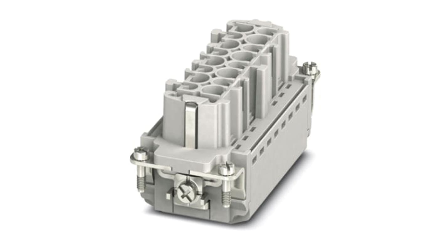 Inserto presa HEAVYCON B16, 16P+E, 16A, 500V - Phoenix Contact 1407731. Collegamento rapido senza utensili, profilo in plastica per efficienza superiore.