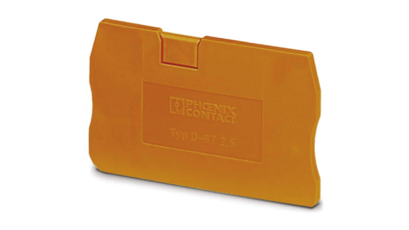 Copertura terminale Phoenix Contact D-ST 2.5 OG, 48,5x2,2x29,1 mm, arancione. Ideale per applicazioni tecniche!