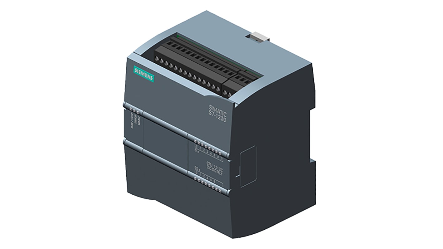 CPU PLC Siemens S7-1200 8 ingressi digitali, 6 uscite a relè - 6ES7212-1HE40-0XB0. Ideale per automazione industriale, con rete Ethernet integrata.