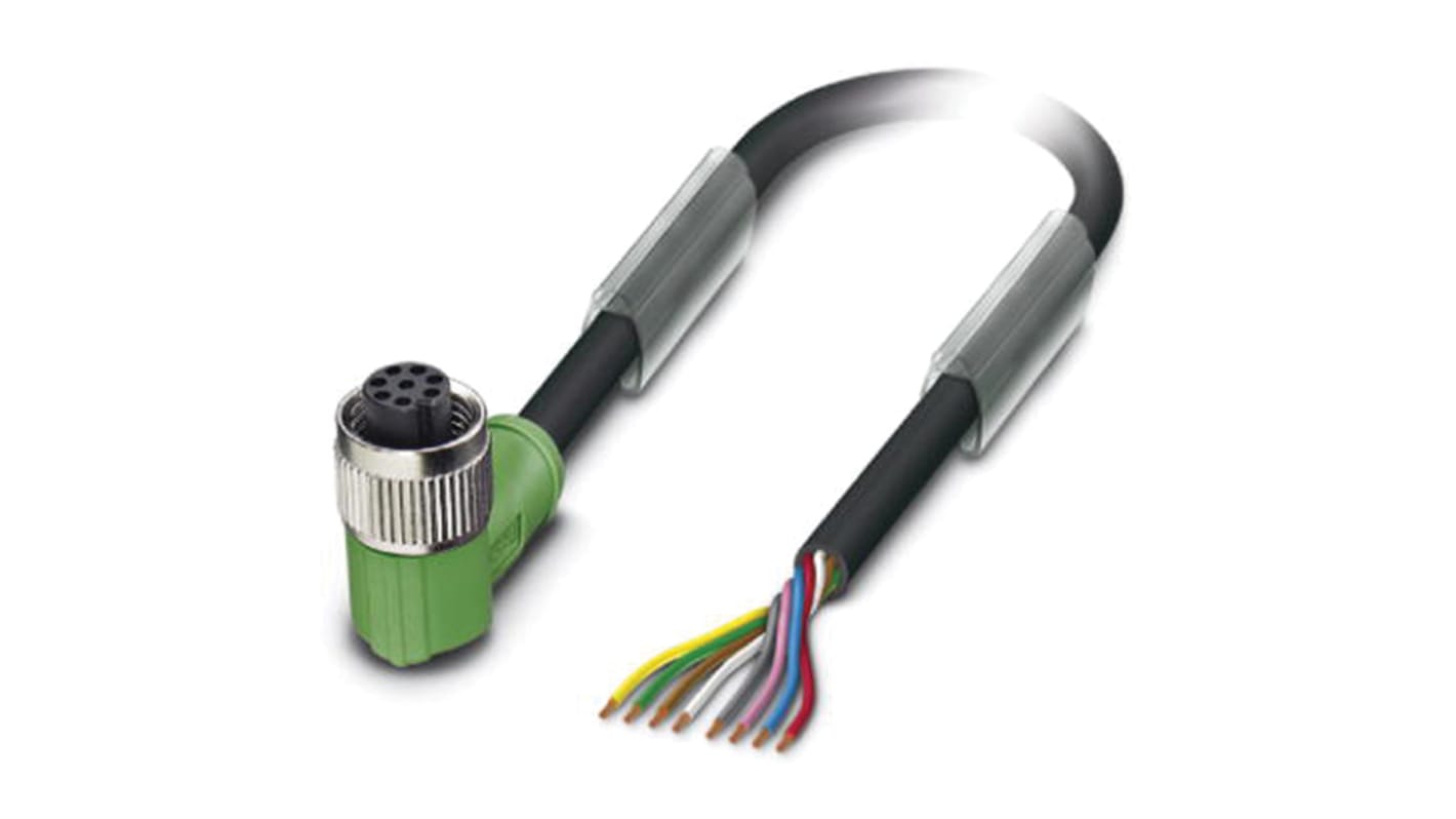 Cavo attuatore sensore Phoenix Contact 1522642 M12 Femmina, 2A, 5,9mm, L. 5m - IP68, PUR, IEC 61076-2-101.