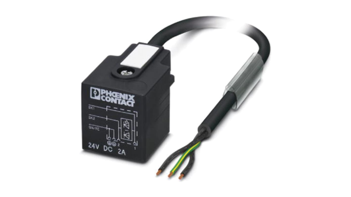 Cavo sensore/attuatore Phoenix Contact 1400799, 3 posizioni, 10m, senza alogeni, grigio-nero RAL 7021. Connettore robusto con diodo di smorzamento per massima disponibilità.