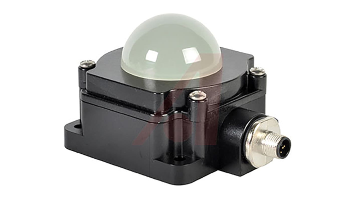 Segnalatore LED fisso e lampeggiante Banner K80LGRY2PQ, montaggio a pannello, IP67, 18-30 V c.c., colori verde, rosso, giallo.