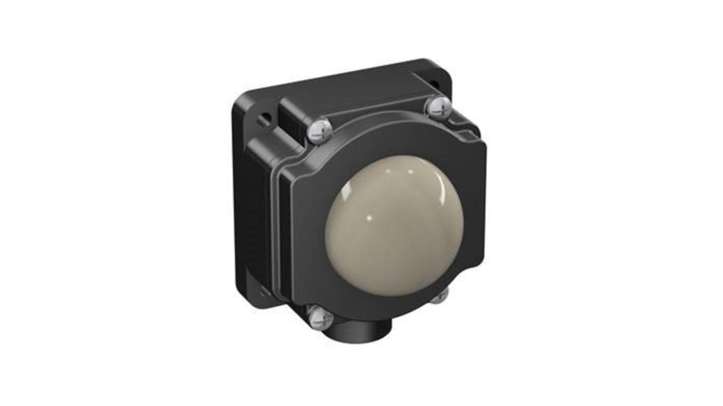 Segnalatore LED Banner K80LGRYP, indicatori a cupola per montaggio piatto, tensione 18-30 V c.c., colori verde, rosso, giallo, IP67.