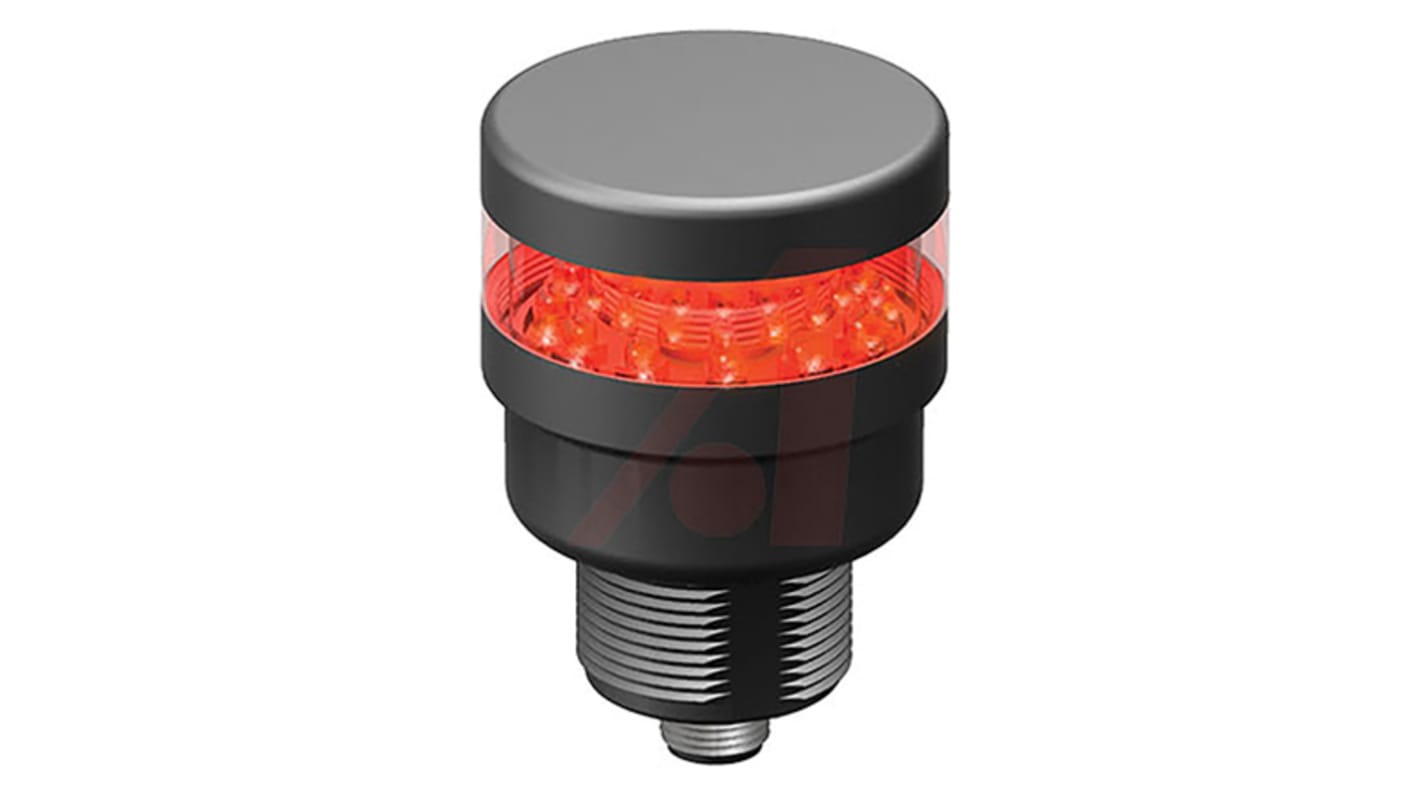 Torretta di segnalazione LED rossa Banner TL50BLRQ, 12-30 V c.c., altezza 46,2 mm, montaggio versatile, custodia robusta.