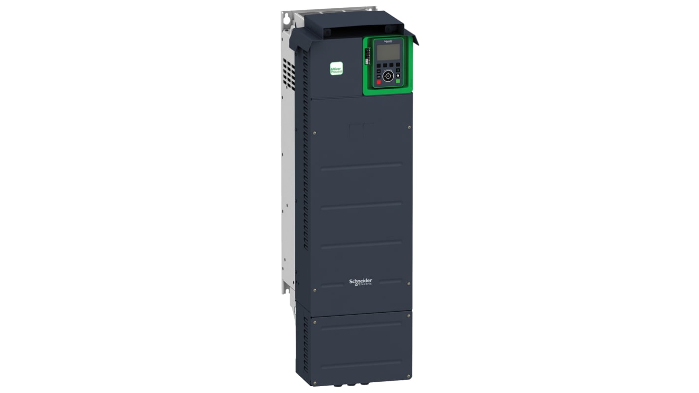 Inverter 3 fasi Schneider Electric ATV630D55N4, potenza 55 kW, montaggio a pannello, dimensioni 922x323x290 mm, grado di protezione IP21.
