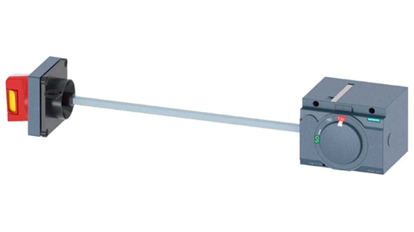 Manopola rotante Siemens 3VA9267-0PK17 per arresto d'emergenza, compatibile con 3VA2, montaggio frontale e laterale.