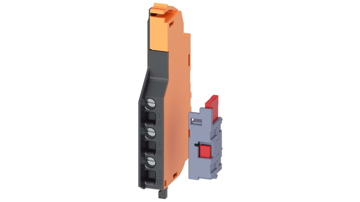 Contatto ausiliario e rilascio sottotensione Siemens 3VA9988-0AB32 per interruttori 3VA fino a 630A. Ideale per segnalare sganci e cortocircuiti.