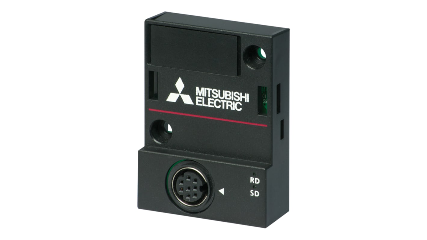 Modulo di comunicazione Mitsubishi Electric FX5-422-BD-GOT, per FX5U/FX5UC, montaggio a pannello, dimensioni 38 x 51,4 x 15,4 mm.