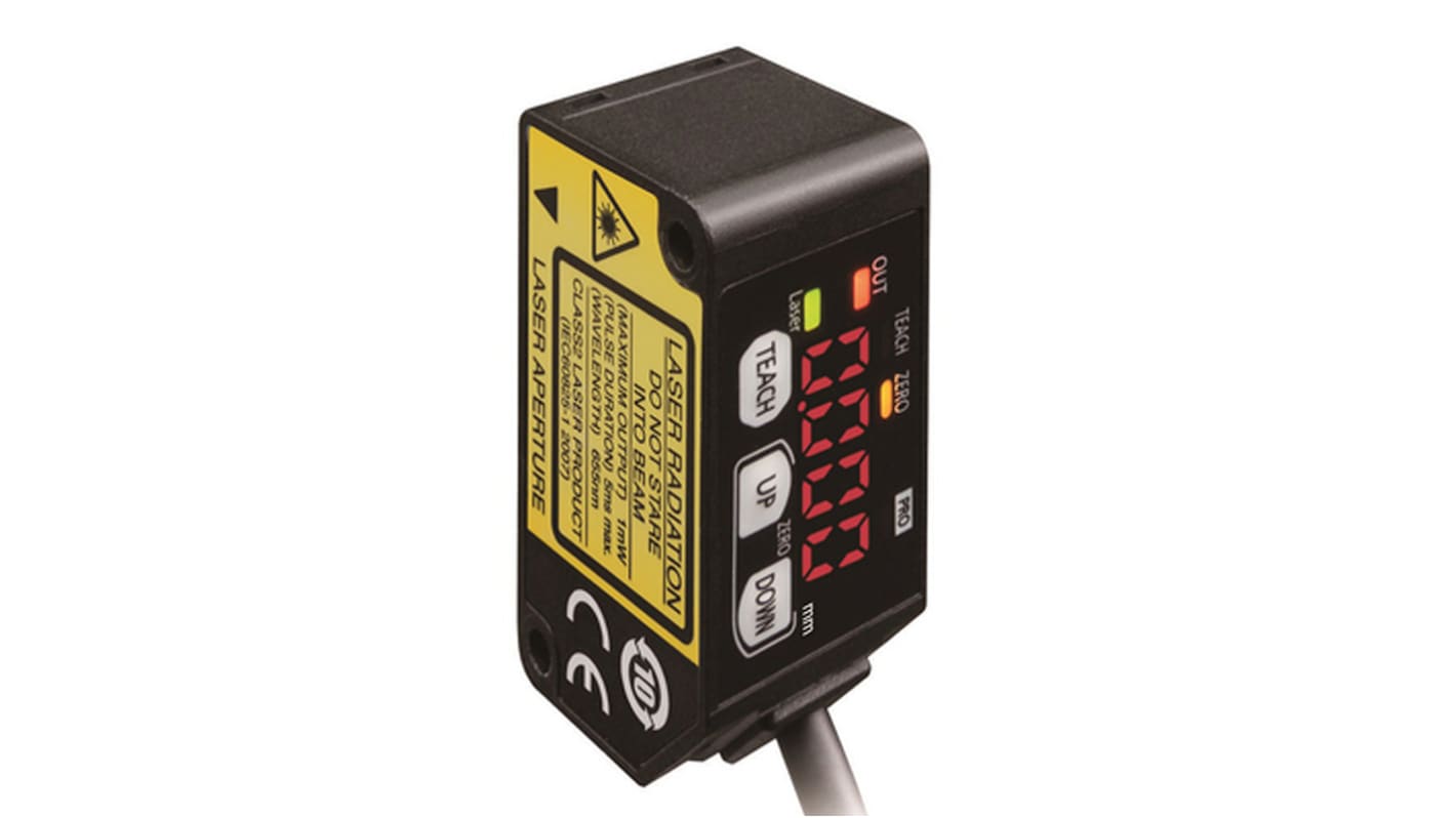 Panasonic HG-C1030-P, sensore rettangolare a soppressione di sfondo, rilevamento 30 mm, montaggio su flangia, IP67.