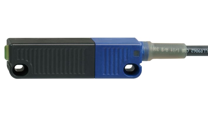 Interruttore di sicurezza senza contatto Schmersal RSS 36-I2-D-R-ST, grado di protezione IP69K, dimensioni 27 x 108.2 x 35 mm.