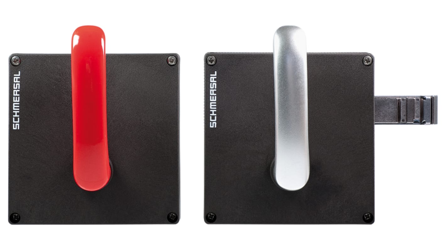 Schmersal AZM 200-B30-LTAG1P1, interruttore di sicurezza con uscita di emergenza a sinistra, peso 330 g, forza di serraggio 2000 N.