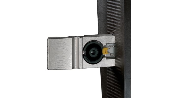 Attuatore Schmersal AZ/AZM 200-B1-LT per interruttore di sicurezza, dimensioni 50x84x115mm, forza di serraggio 2000N, resistente a urti e corrosione.