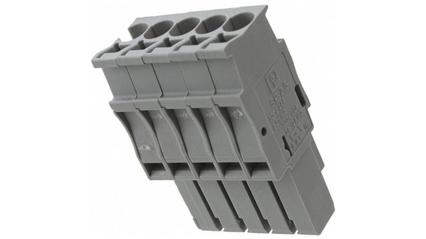 Connettore maschio COMBI Phoenix Contact 3040290, grigio, 28-12 AWG, tecnologia a vite e gabbia a molla. Ideale per morsettiere di base.