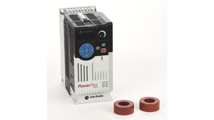 Inverter monofase Allen Bradley 25B-A011N114, potenza 2,2 kW, montaggio su guida DIN, dimensioni 180x87x172 mm.