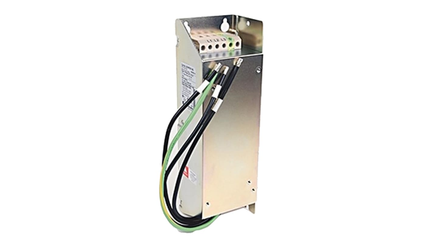 Filtro EMC Allen Bradley 25-RF011-AL per PowerFlex 520, precablato, montaggio verticale, progettato per ridurre le interferenze elettromagnetiche.