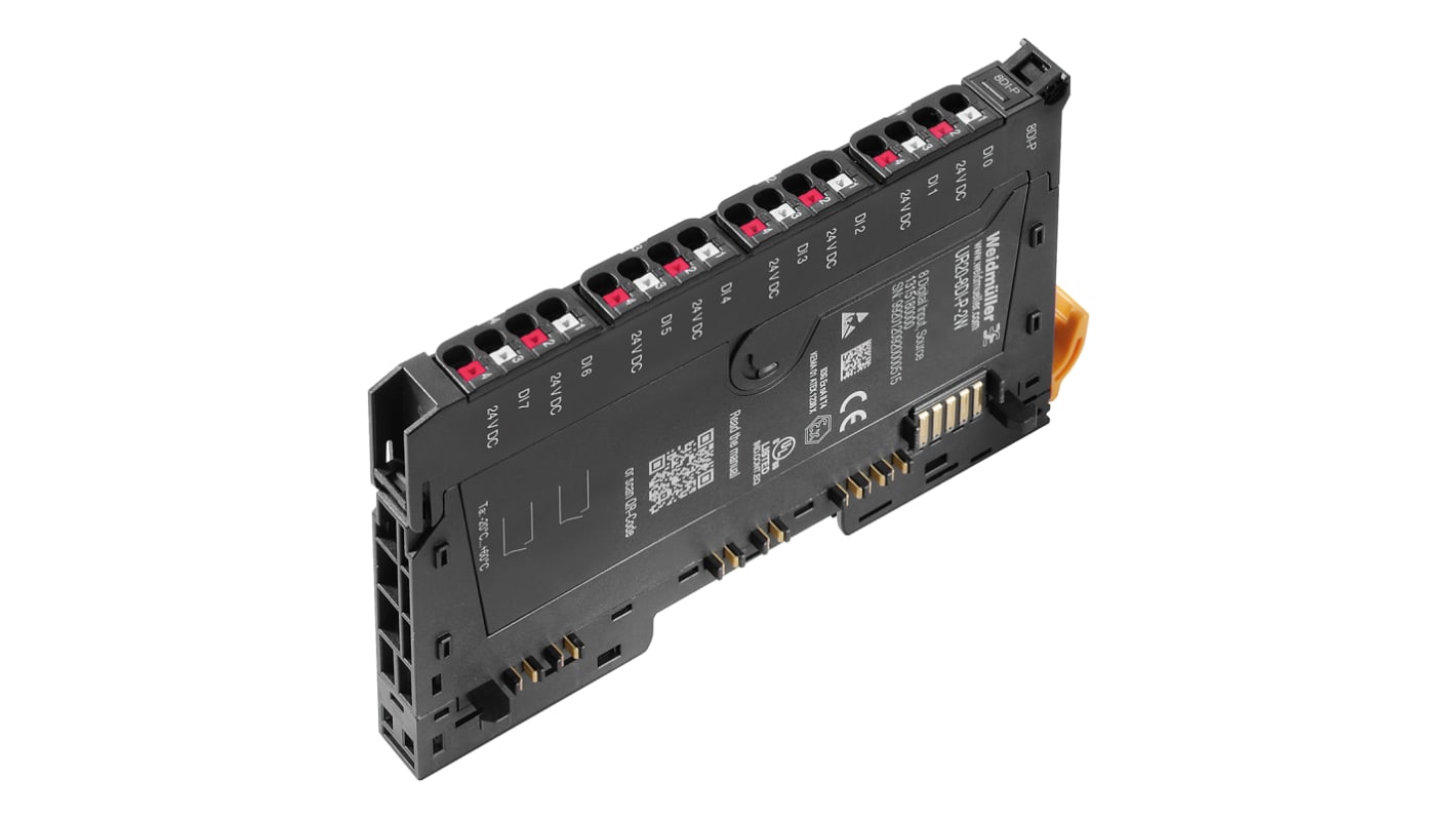 Modulo I/O remoto Weidmüller serie NX (cod. 1315180000) per ingresso digitale, tensione digitale, montaggio su guida DIN. Aumenta la produttività con tecnologia "u-remote" e diagnosi affidabili.