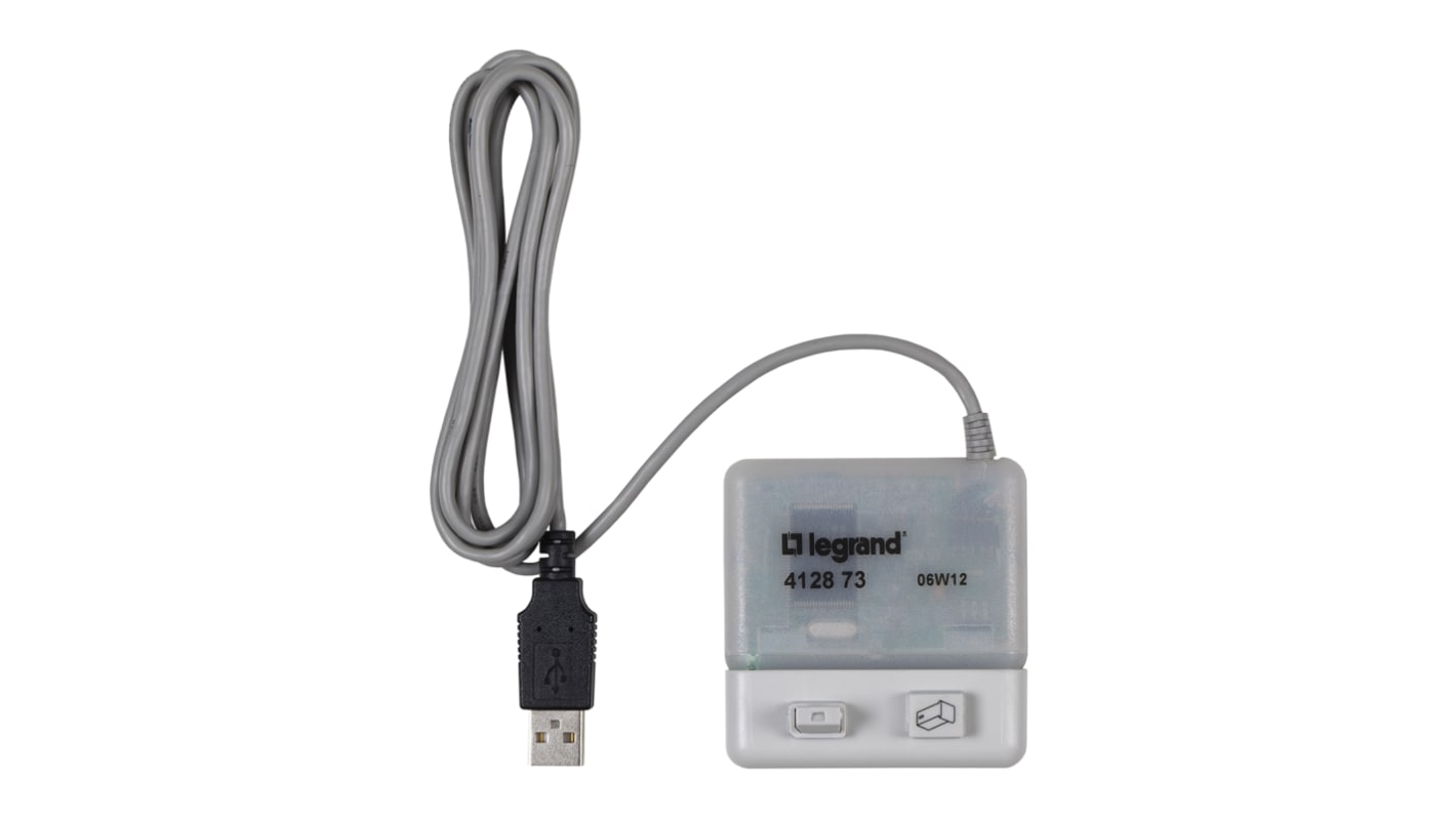Legrand 4 128 73, caricatore dati per interruttori orari programmabili, consente memorizzazione e trasferimento programmi.