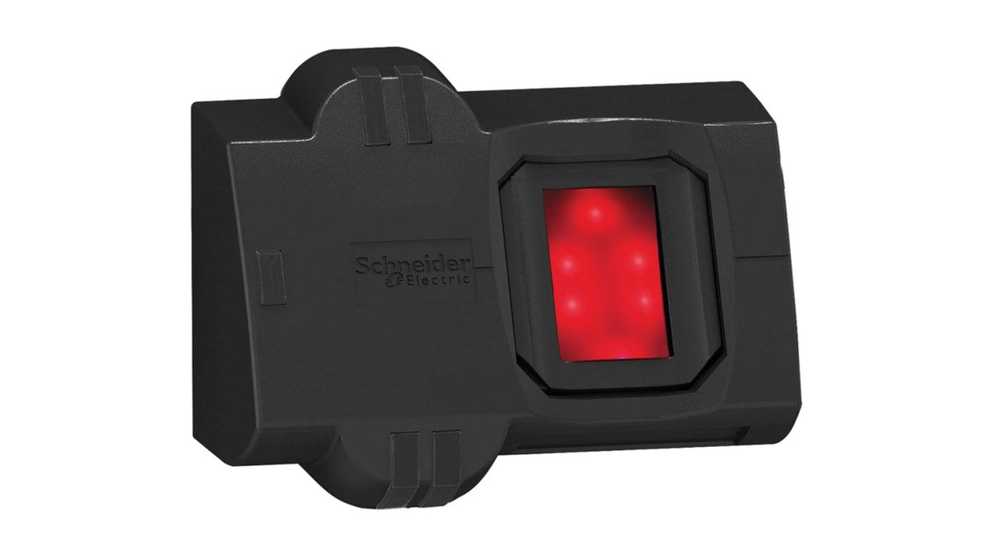 Interruttore biometrico USB Schneider Electric XB5S5B2L2, alimentazione 24 V c.c., montaggio in foro da 22 mm, dimensioni 69.3 x 54 x 78.5 mm.