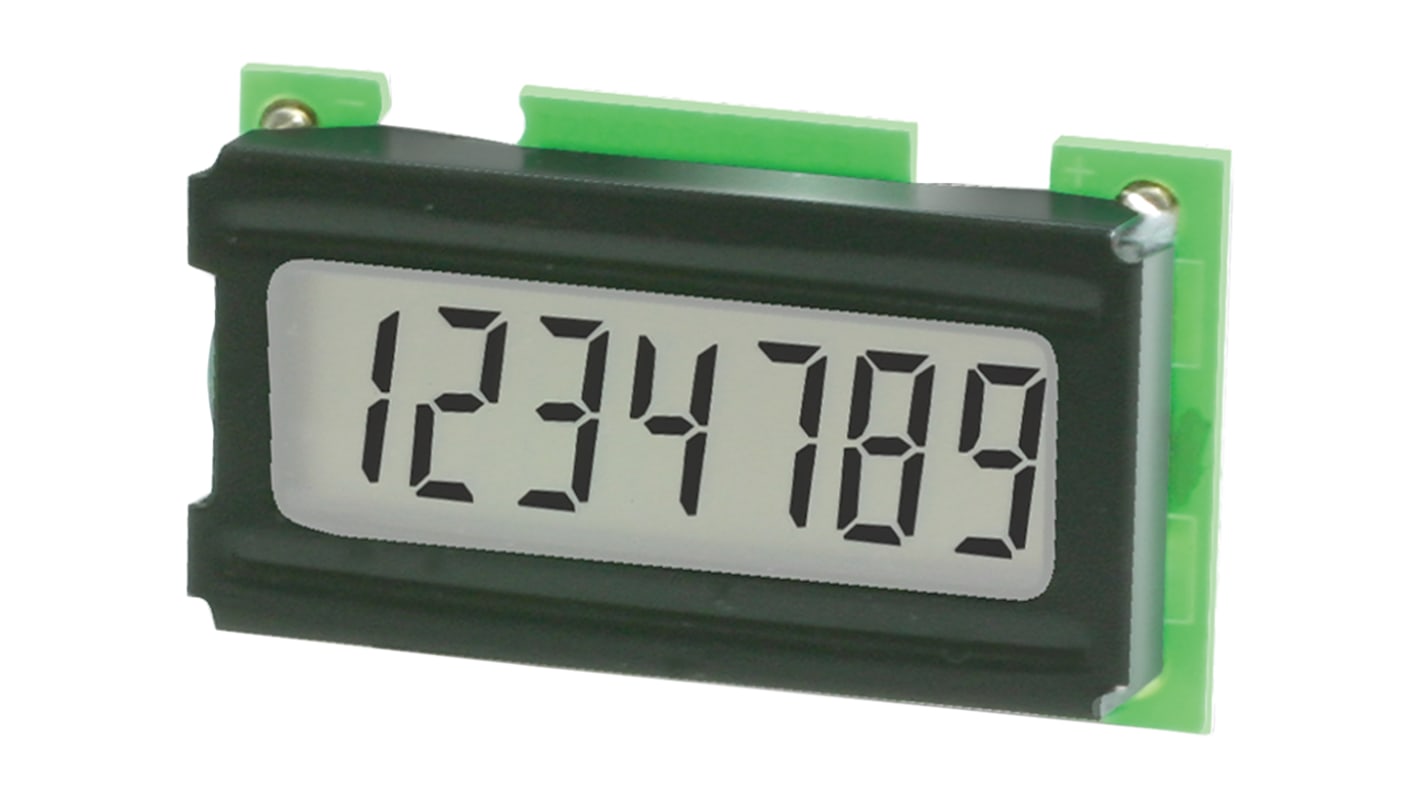 Kübler 6.190.012.G00, contatore elettronico a impulso con display LCD, alimentazione 9-60 V c.c., montaggio su PCB.