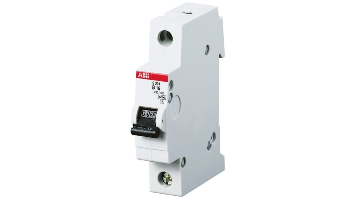 Interruttore magnetotermico ABB S202B13, bipolare 2P, 13A, montaggio su guida DIN, dimensioni 88mm x 35mm x 76mm.