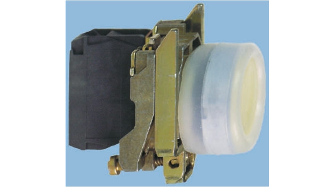 Pulsante SPST Schneider Electric XB4BPS21EX, montaggio a pannello, diametro 22 mm, colore nero, grado di protezione IP67/IP69.