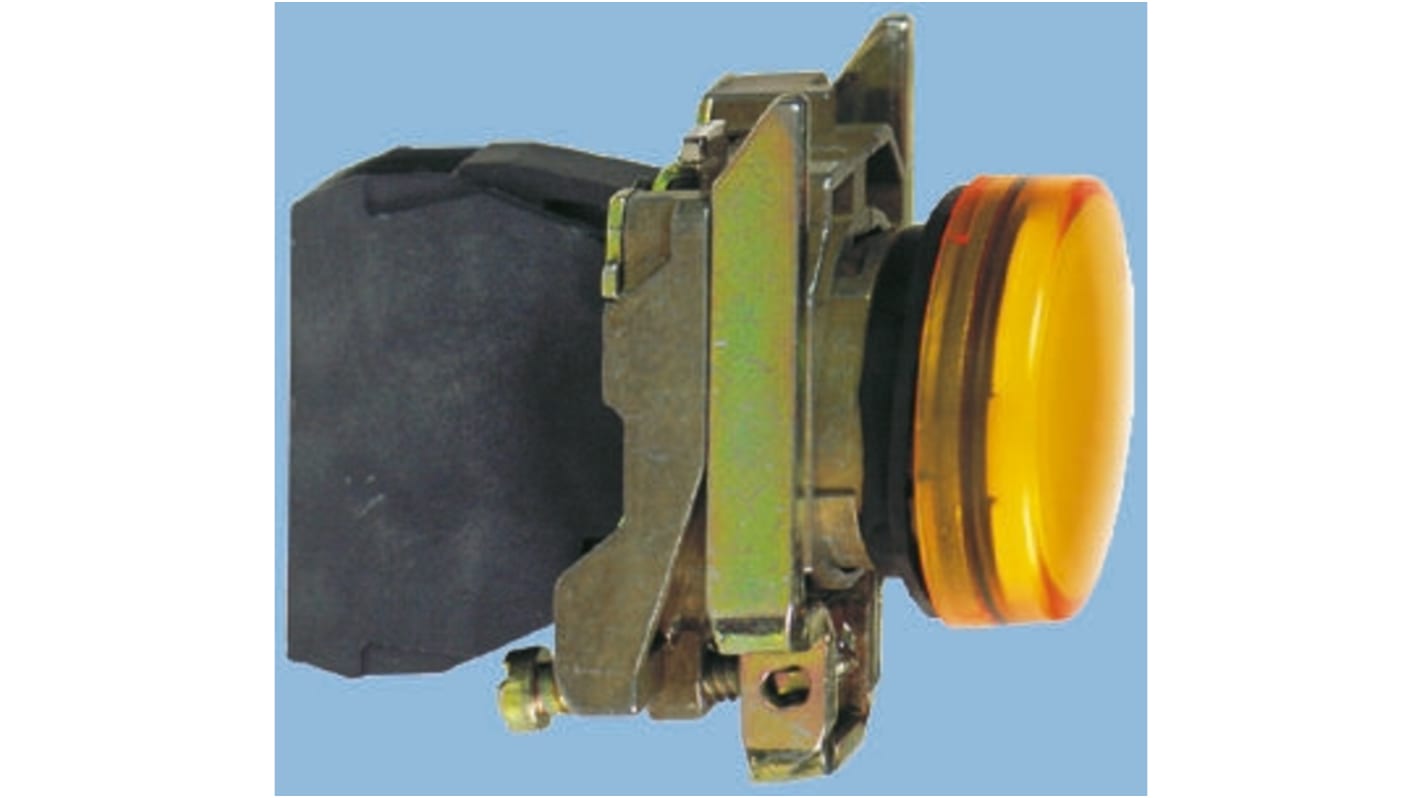 Luce pilota completa LED 22mm, Montaggio a pannello - Schneider Electric XB4BV43: Resistente alle vibrazioni e agli urti, ideale per industrie e edifici commerciali.