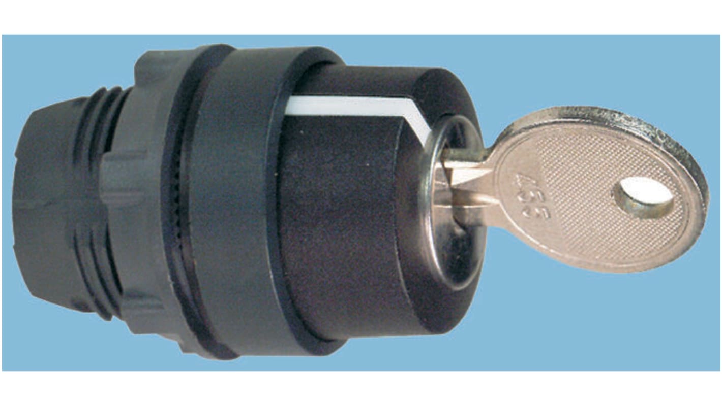 Testa selettore Harmony XB5, 3 posizioni, ZB5AG0 - Interruttore interblocco con chiave stabile e indicatore visivo. Conforme agli standard IEC e JIS.