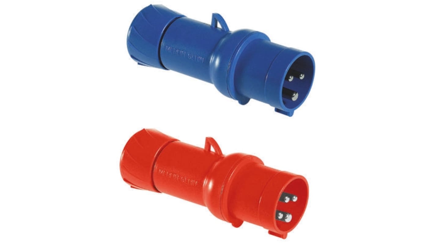 Connettore industriale maschio Pratika PKX16M434 Schneider Electric, 16A 3P+E per montaggio su cavo. Conforme agli standard NF EN 60309-1 e 2.
