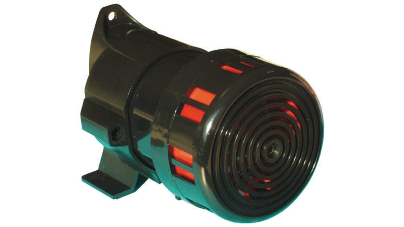 Cicalino elettro-meccanico Legrand 0 415 32, montaggio superficiale, 12 V c.c., 98 dB, diametro 73 mm.