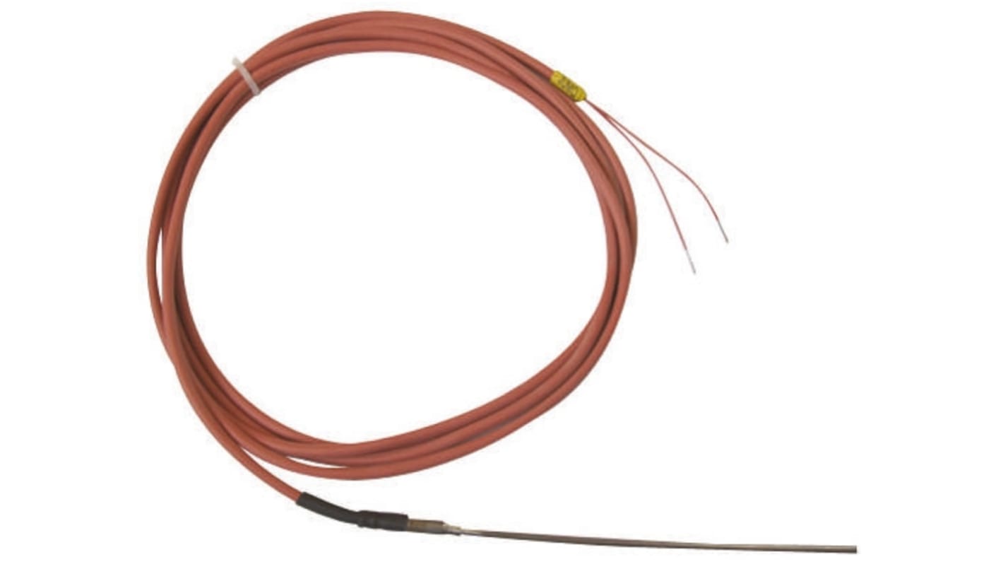 Sensore RTD PT100 Jumo 902250/32-415-1001-1-3-200-04-2500/000, sonda flessibile in acciaio INOX, lunghezza 200 mm, cavo 2.5 m.