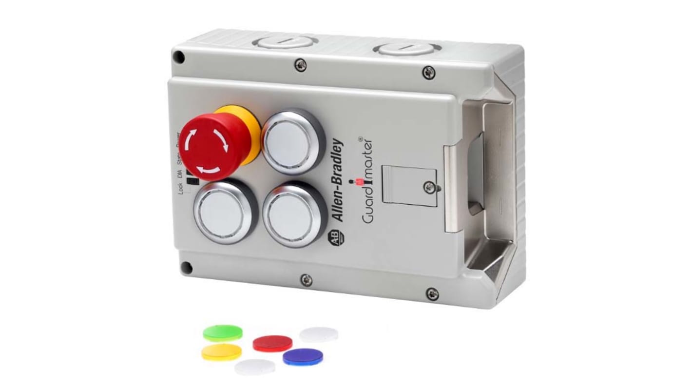 Interruttore di interblocco a solenoide Allen Bradley Guardmaster 442G-MABL-UT-C04, protezione IP65, dimensioni 285.3mm x 174mm x 114mm.