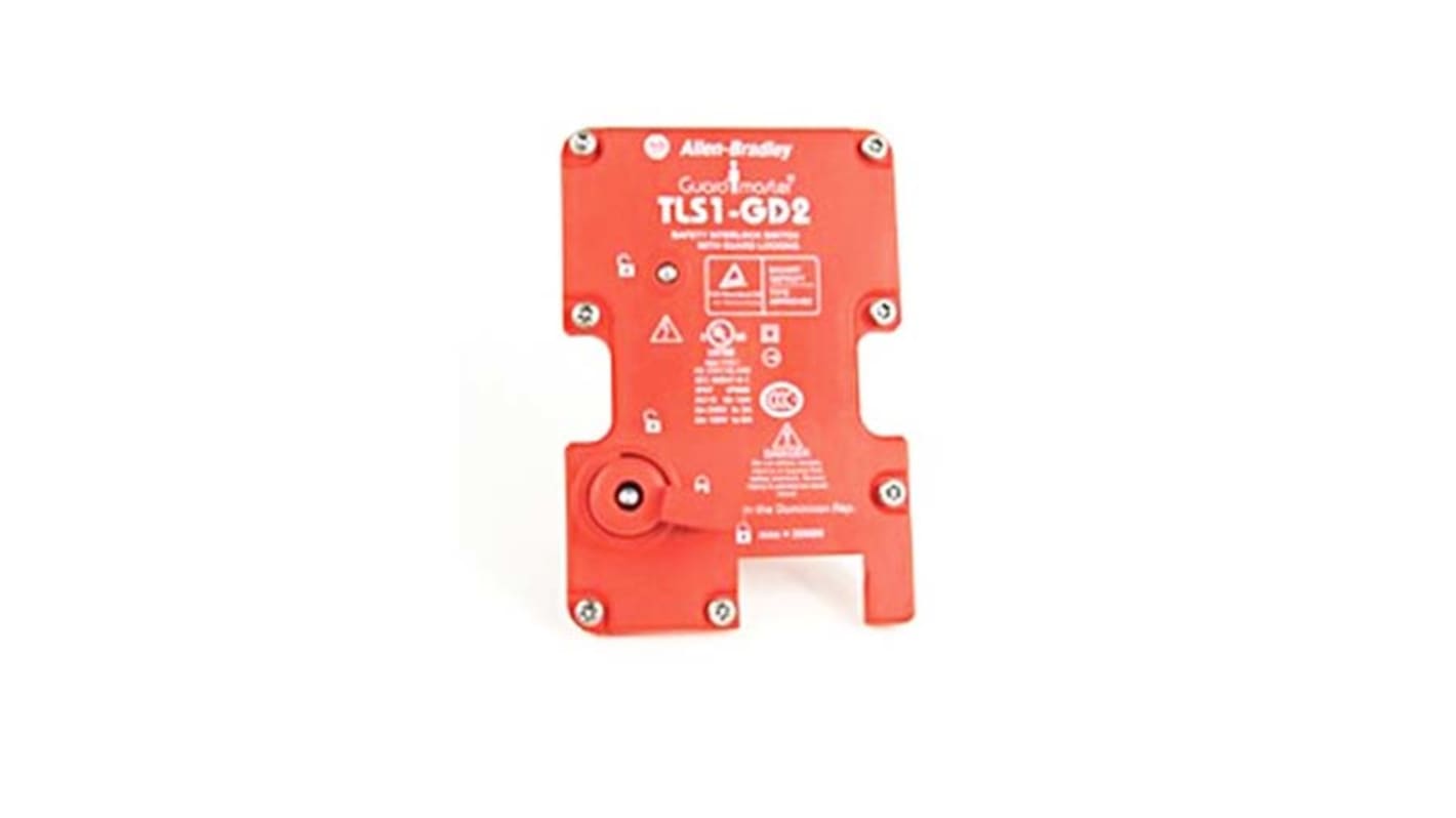 Allen Bradley Guardmaster 440G-A27373, copertura rossa per interruttori di bloccaggio di sicurezza TLS-Z GD2, con manopola girevole e porta RFID.