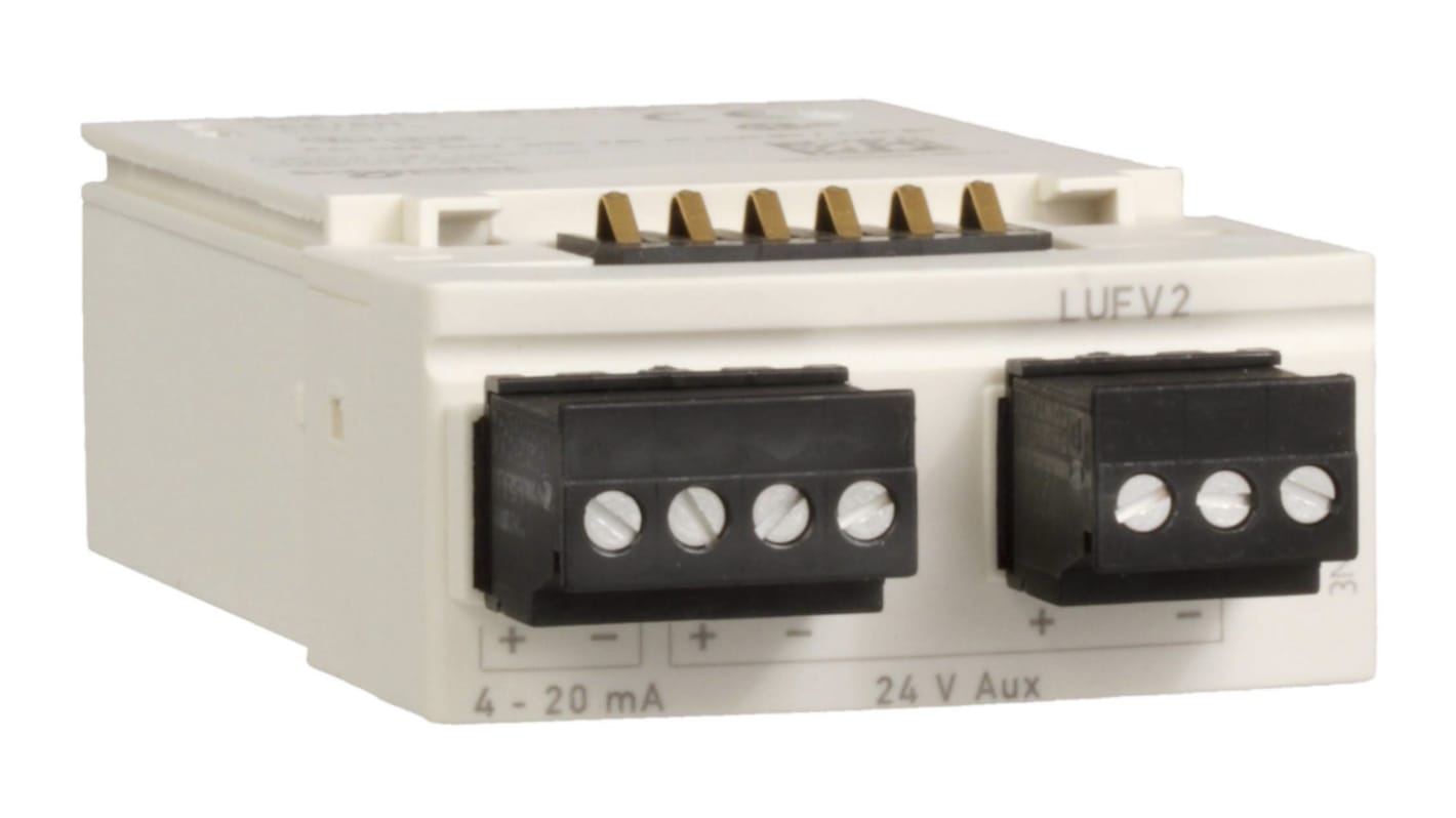 Modulo di carico motore Schneider Electric LUFV2, starter avanzato SIRIUS, 24 V c.c., compatibile TeSys U, assemblaggio rapido.