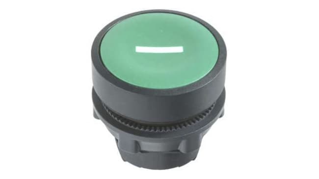 Attuatore pulsante Schneider Electric ZB5AA331, verde, diametro foro 22mm, ritorno a molla, protezione IP66/IP67/IP69K.