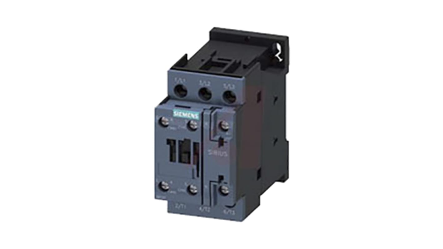 Relè di controllo Siemens 3RT2026-1AV00, 3 contatti NO, montaggio su guida DIN, dimensioni 97x45x85 mm, tensione 400 V ca.