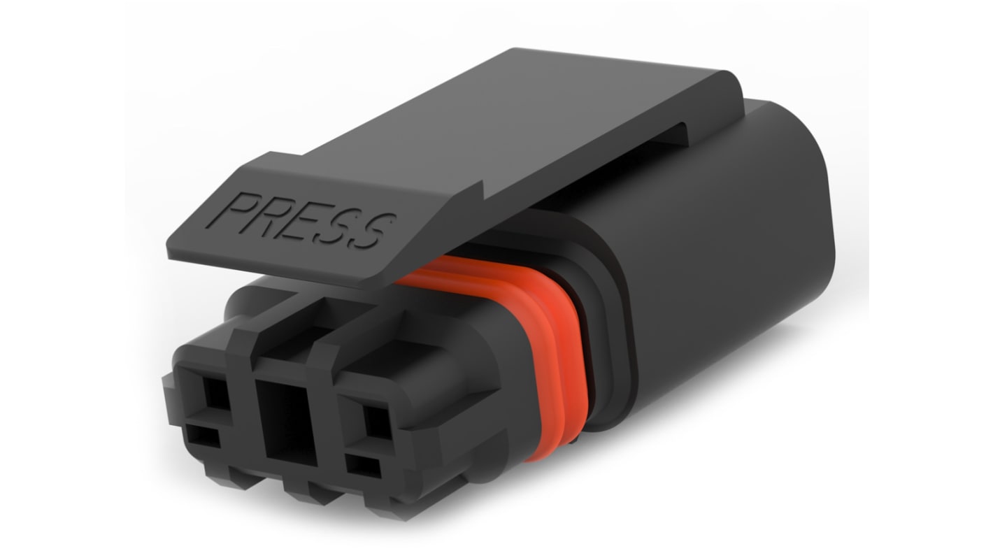 Connettore maschio TE Connectivity per illuminazione, 2 poli, montaggio su cavo, IP67, corrente 5A, tensione 400 V c.a.