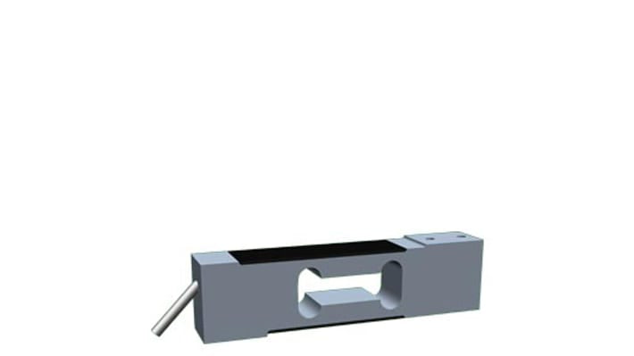 Cella di carico Siemens 7MH5102-1PD00 per compressione, capacità 5 kg, dimensioni 150 x 40 x 25 mm, grado di protezione IP65.