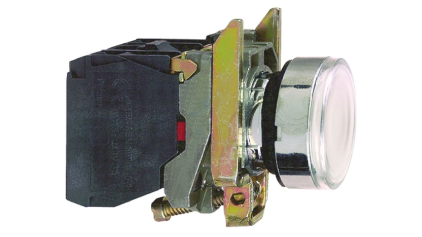 Pulsante SPDT luminoso Schneider Electric XB4BW31G5, montaggio a pannello, diametro 22 mm, grado di protezione IP 67.