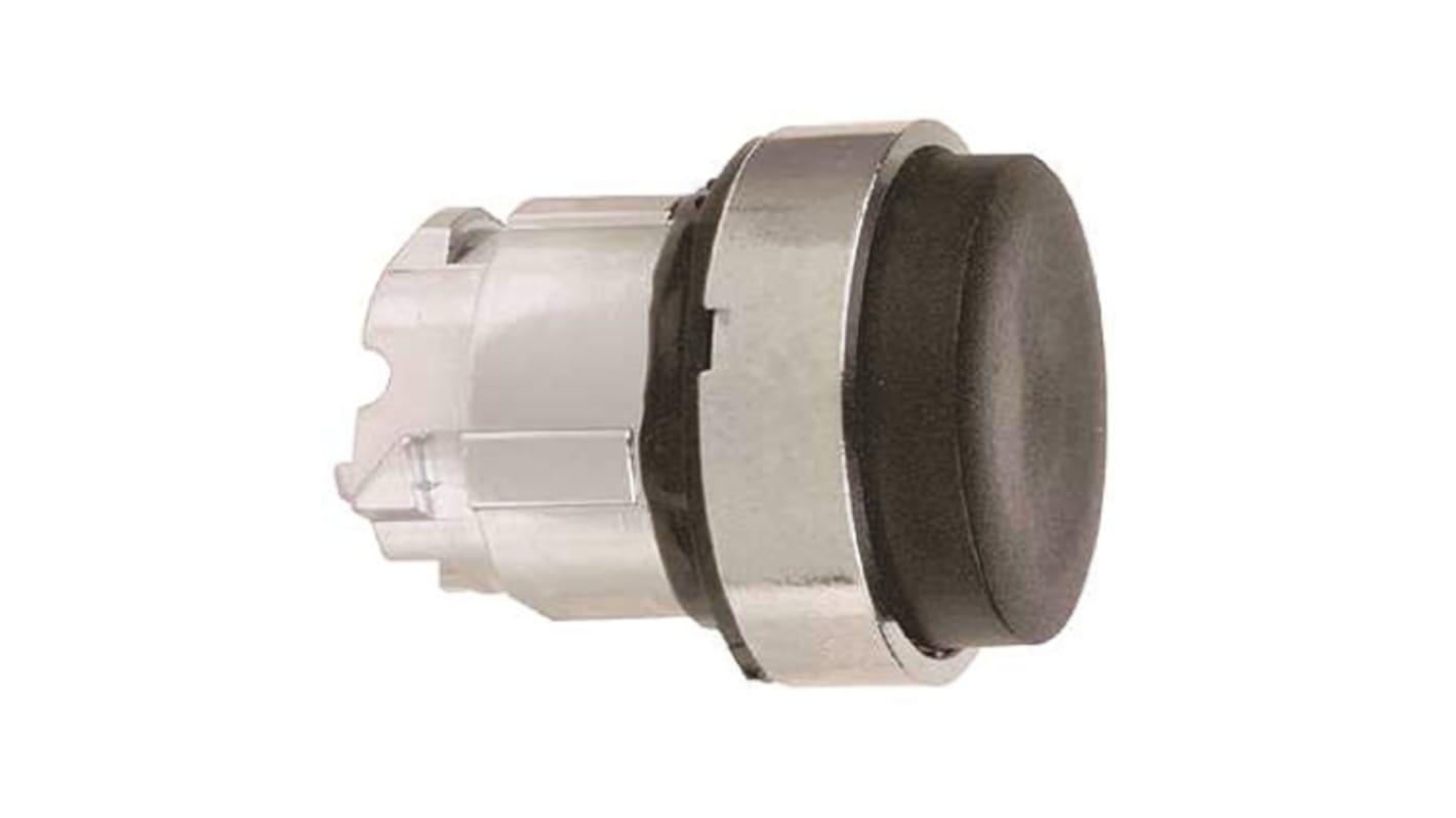 Attuatore pulsante mantenuto Schneider Electric ZB4BH2, testa rotonda nera, diametro 28.5mm, protezione IP66/IP67/IP69K.