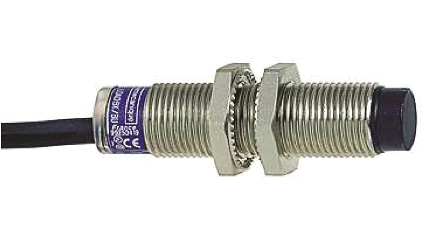 Sensore di prossimità cilindrico PNP Telemecanique Sensors XS612B4PAL2, M12, rilevamento 7 mm, IP65/IP68, -25°C a +70°C.