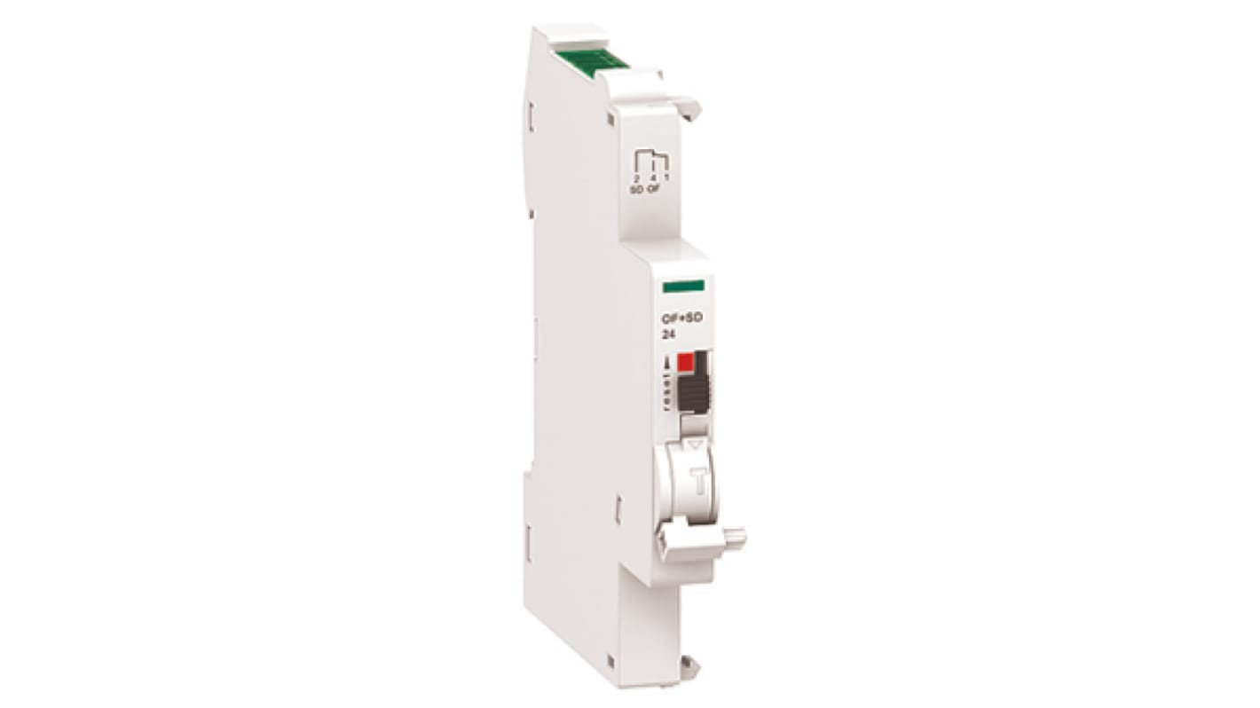 Schneider Electric A9N26899, modulo contatti ausiliari Ti24, 2 contatti (1 N/C + 1 N/A), montaggio su guida DIN, IP20.