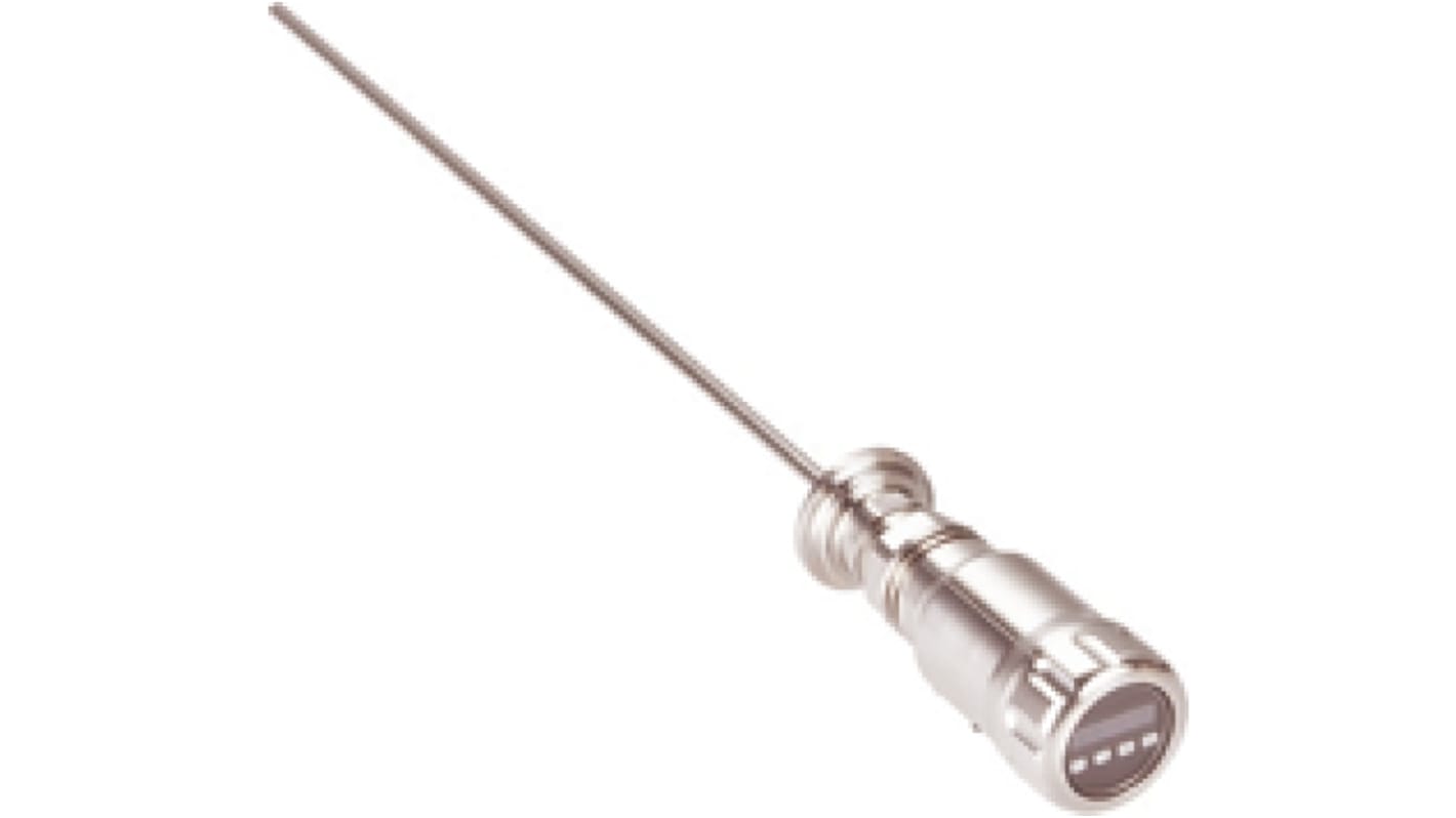 Sensore di livello radar Sick LFP0500-G1NMB, montaggio verticale, corpo in acciaio inox, uscita 0-10 V e 4-20 mA, IP67.