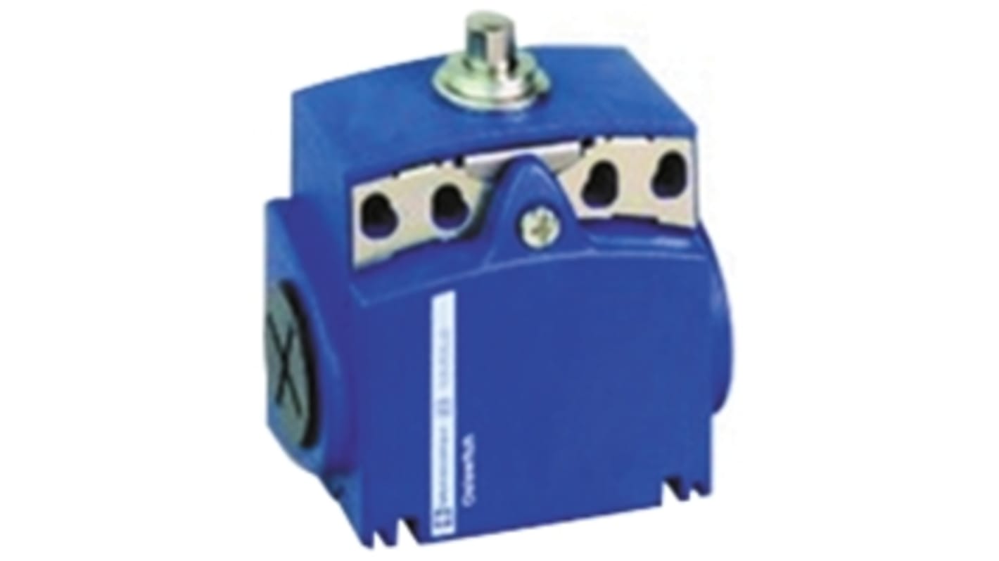 Interruttore di fine corsa Telemecanique Sensors XCKT2110N12, stantuffo NO/NC, protezione IP66/IP67, dimensioni 51x58x30 mm.
