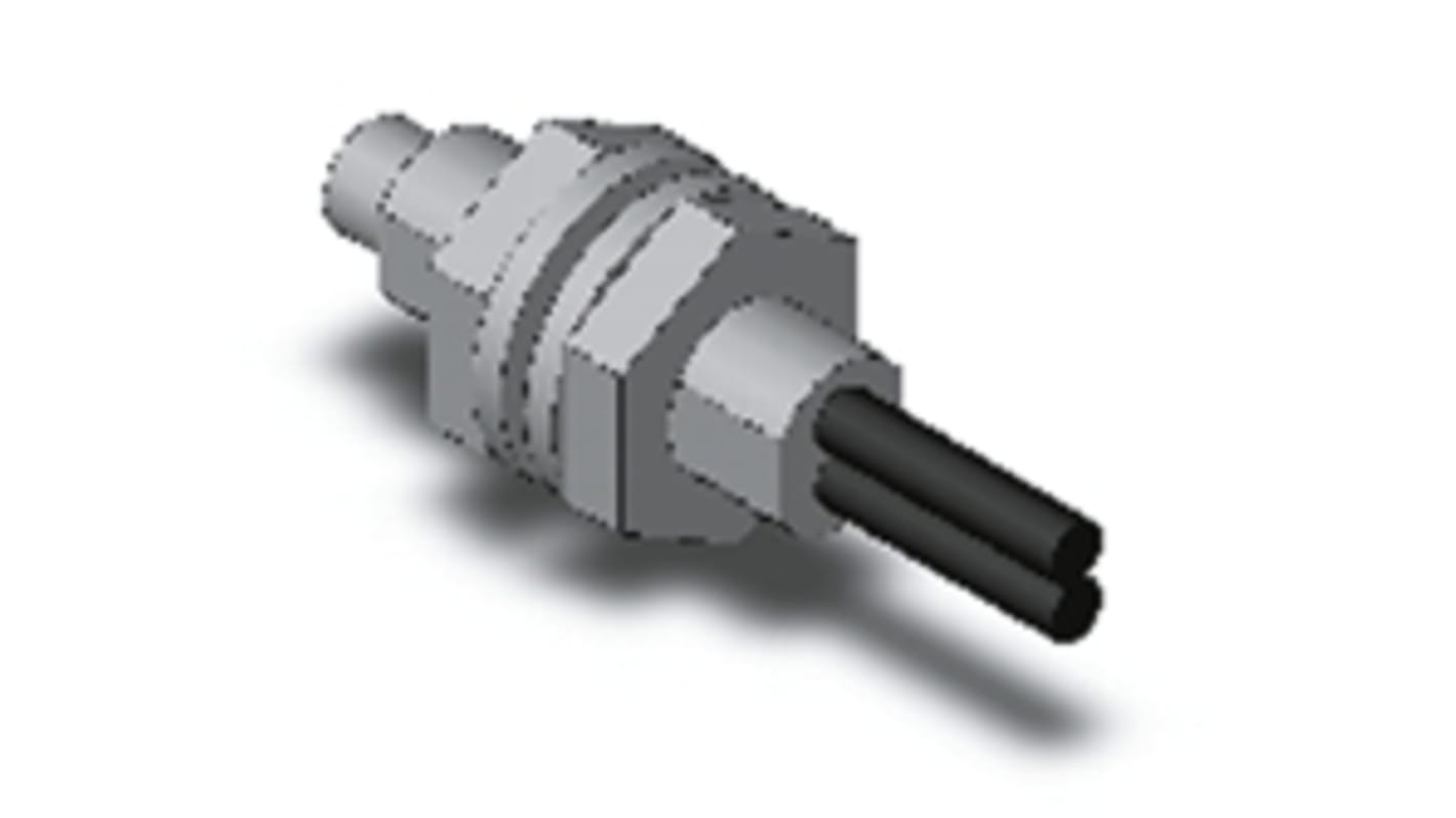 Omron E32-D11L, sensore per fibre ottiche IP67, temperatura operativa -40/+70 °C, custodia in ottone, dimensioni Ø 10 x 20 mm.