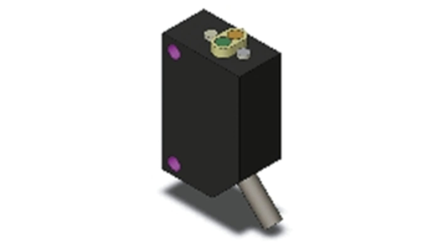 Omron E3Z-LS81-M1J 0.3M, sensore rettangolare per rilevamento a 200 mm, uscita PNP, grado di protezione IP67.