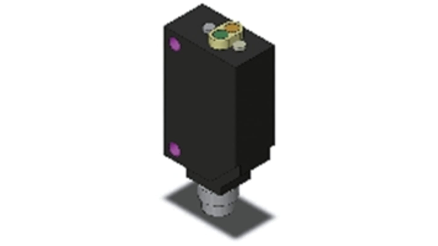 Sensore fotoelettrico Omron E3Z-LL88, rettangolare, rilevamento 25-300 mm, uscita PNP, IP67, connettore M8 a 4 pin.